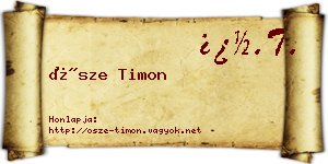 Ősze Timon névjegykártya